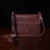 ashley handbag made of two-tone brown buffalo and steerhide leather - back view