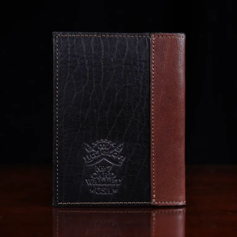 American buffalo tobacco brown no7 card wallet - back view