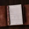leather journal with a fishing insert