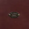 no. 18 legal portfolio in vintage brown steerhide - personalization badge