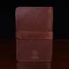 no 20 portfolio in vintage brown showing the back