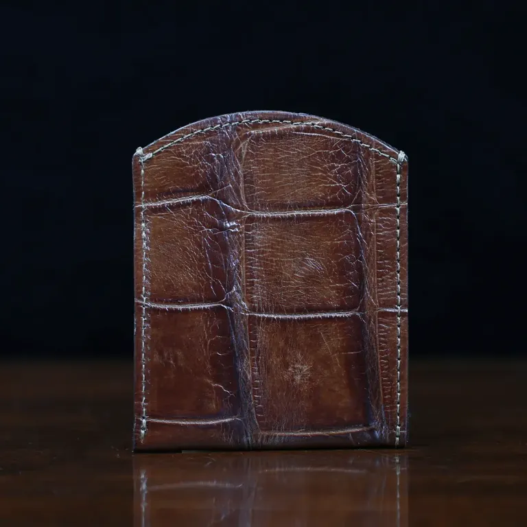 American Alligator front pocket wallet, showing the back - id 002