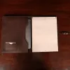 no 18 tablet portfolio in vintage brown - open view with tablet