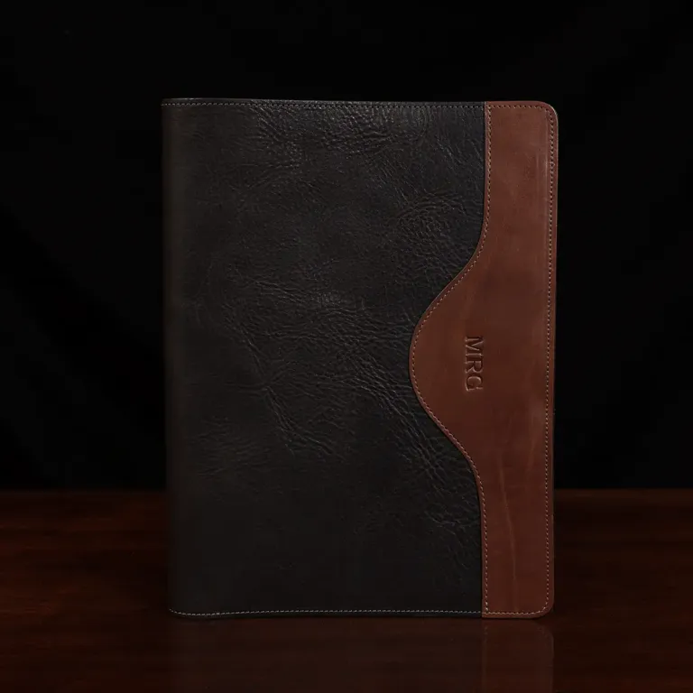 no 28 leather portfolio - front view