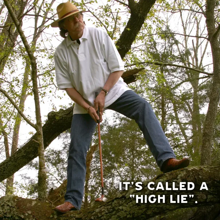 Colonel playing golf in a tree.