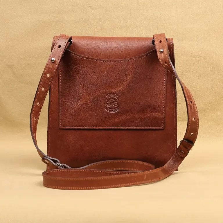 front view of the derby hand bag with a brand - back view