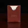 no 4 vintage brown leather card case with pocket with card