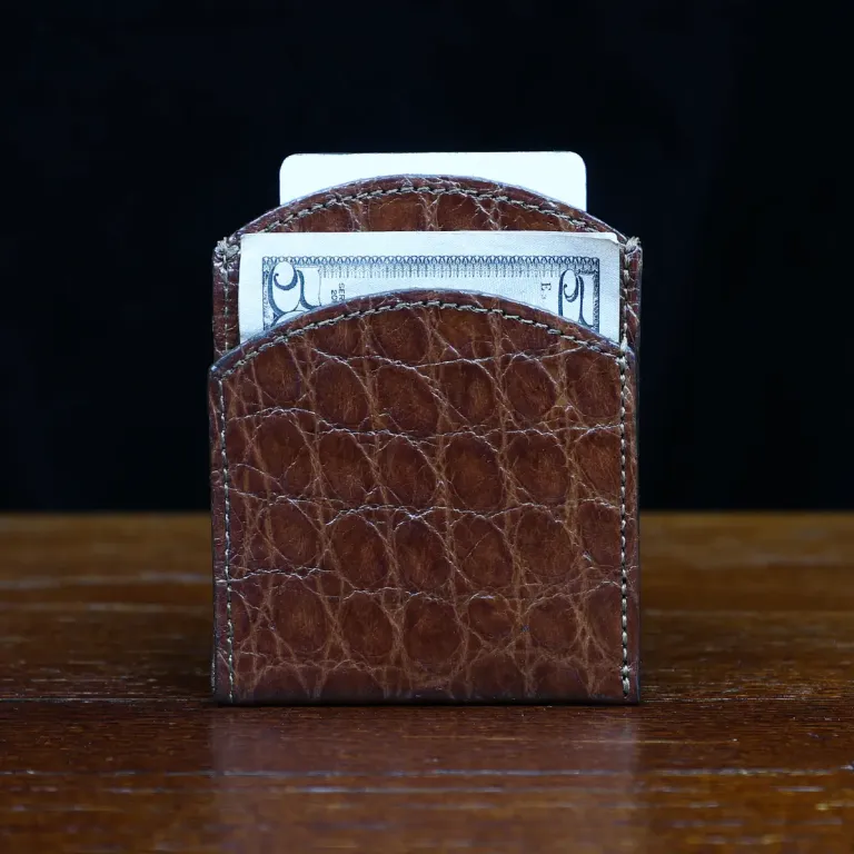 american alligator front pocket wallet - id 001 - front side