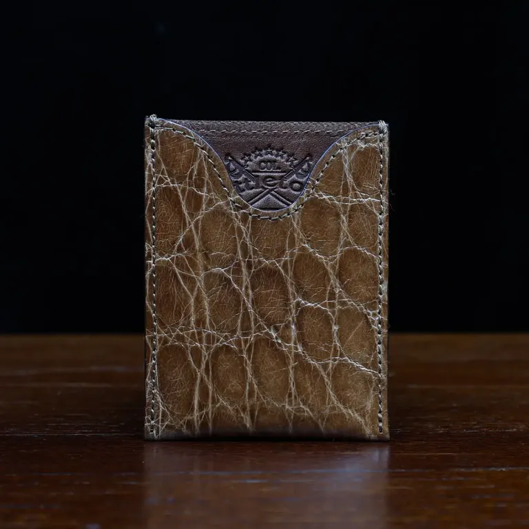 no 4 cardcase wallet in alligator - id 003 - front view