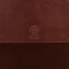 no19 brown leather binder notebook with two position snap closure stamp