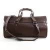 No 1 Leather Grip bag - Vintage brown - back view