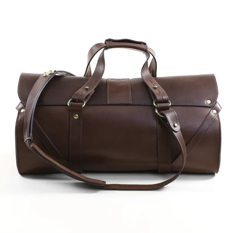 No 1 Leather Grip bag - Vintage brown - back view