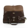 No 1 Leather Grip bag - Vintage brown - open view
