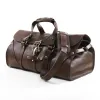 No 1 Leather Grip bag - Vintage brown - side view