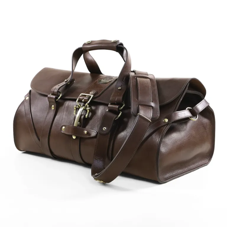 No 1 Leather Grip bag - Vintage brown - side view