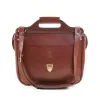 Leather Saddlebag briefcase - back view