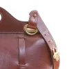 Leather Saddlebag briefcase - close up view
