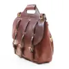 Leather Saddlebag briefcase - side view