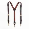 Col Littleton No. 2 Buffalo Leather Suspenders with Snap-hooks