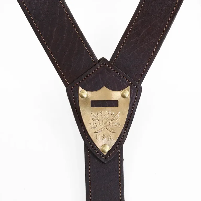Col Littleton No. 2 Buffalo Leather Suspenders