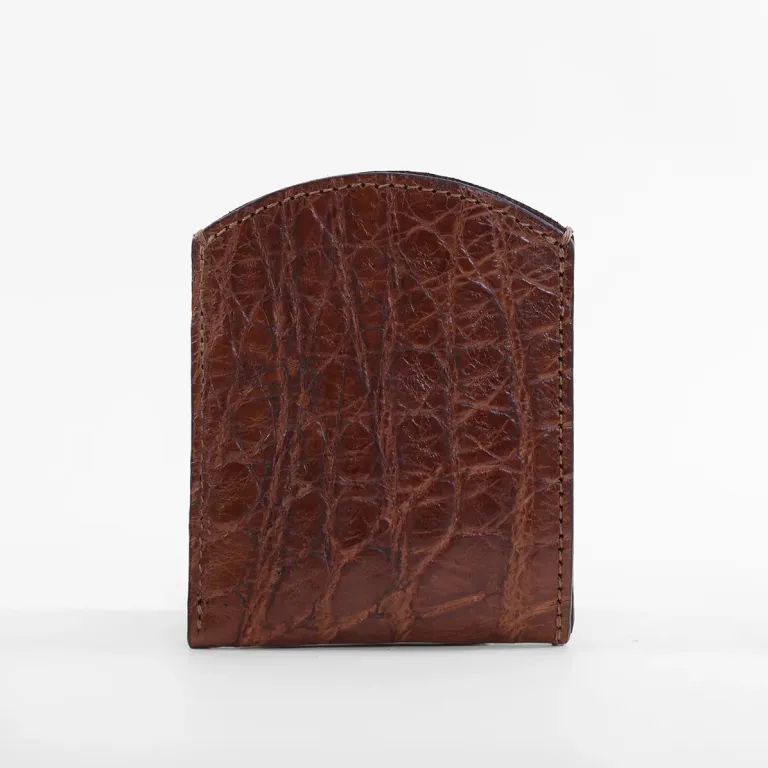American alligator front pocket wallet - id 001 - back side