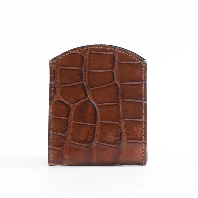 American alligator front pocket wallet - id 001 - back side
