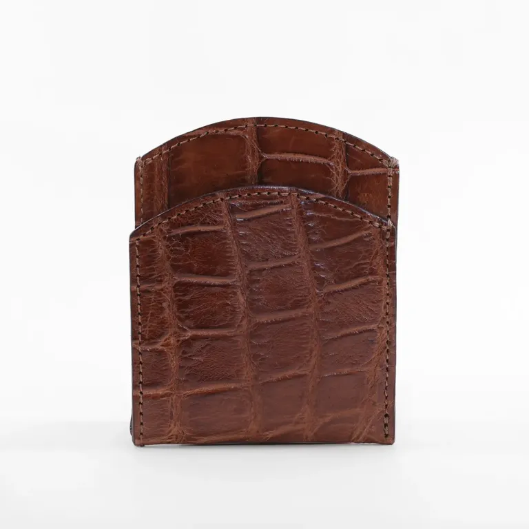 American alligator front pocket wallet - id 001 - front side