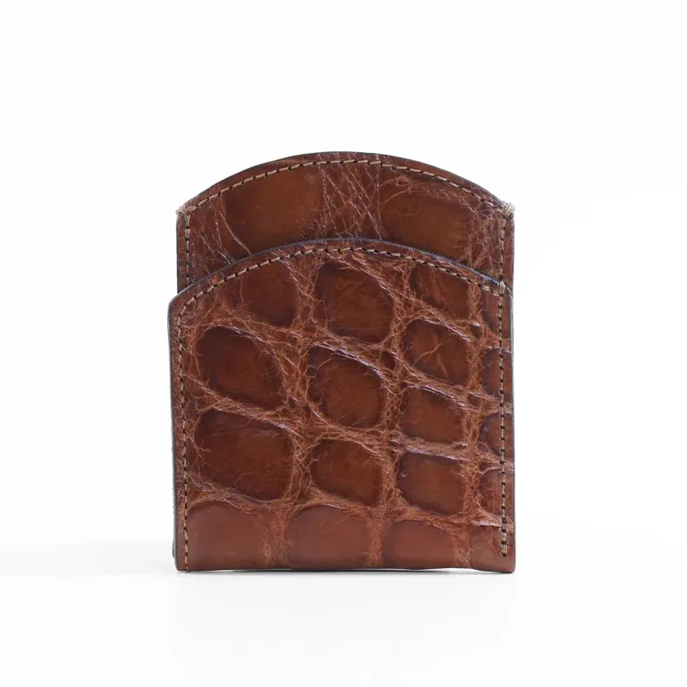 American alligator front pocket wallet - id 001 - front side