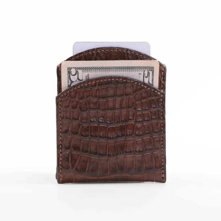 american alligator front pocket wallet - id 003 - front side