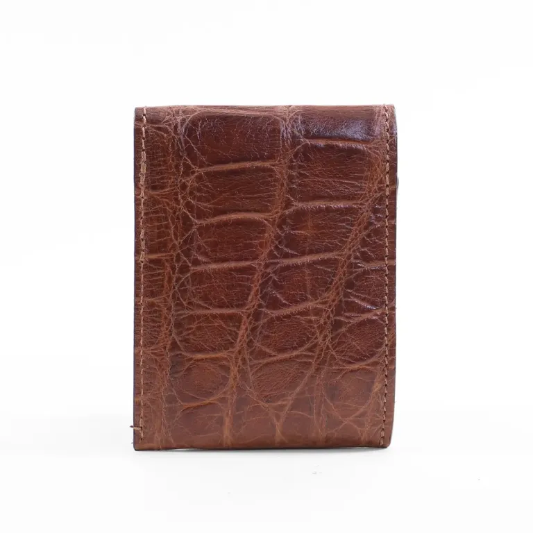 American Alligator front pocket wallet, showing the back - id 003