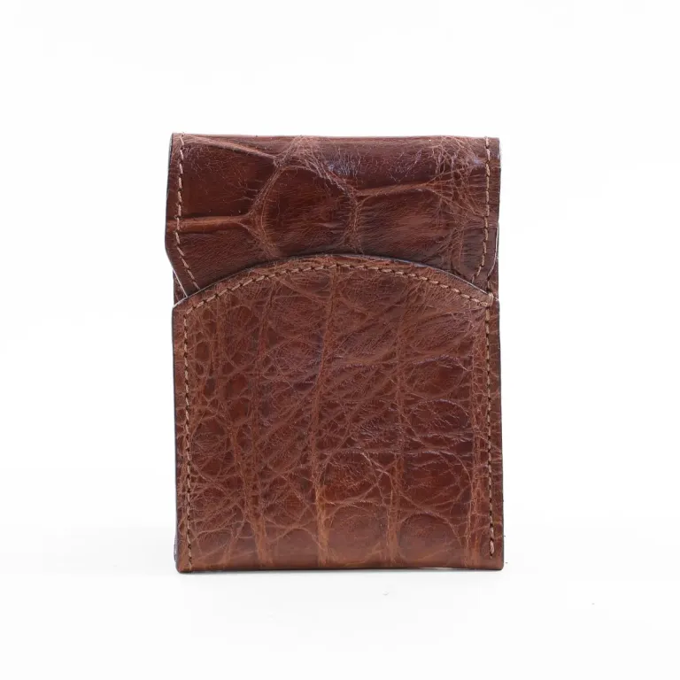 American Alligator front pocket wallet, showing the front - id 003