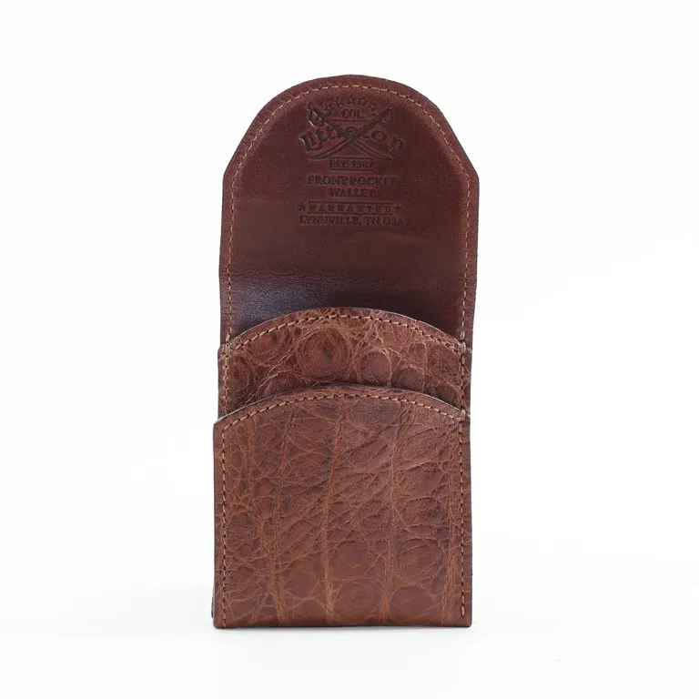 American Alligator front pocket wallet, showing the front open - id 003