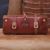 No. 2 Shave Dopp Kit with No. 8 Khaki Cotton Canvas Lining - front view - Colonels private stock