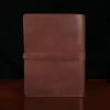 no 18 tablet portfolio in vintage brown - back view