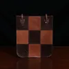 full grain leather tote with american steerhide and american buffalo with a pocket and handles