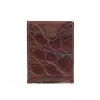 No. 4 Card Case in Vintage Brown American Alligator - ID 001 - front view cut out on No. 2 Card Wallet in Vintage Brown American Alligator - ID 001 - front view