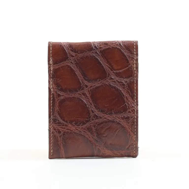American Alligator front pocket wallet, showing the back- id 003