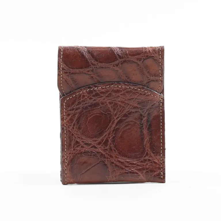 American Alligator front pocket wallet, showing the front - id 003