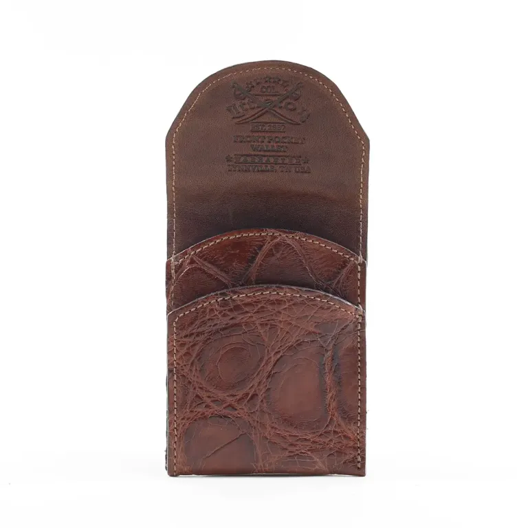 American Alligator front pocket wallet, showing the front - id 003