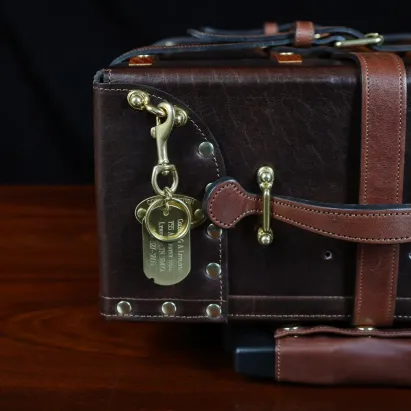 Buffalo Leather Rolling Travel Trunk No. 3 | Colonel Littleton