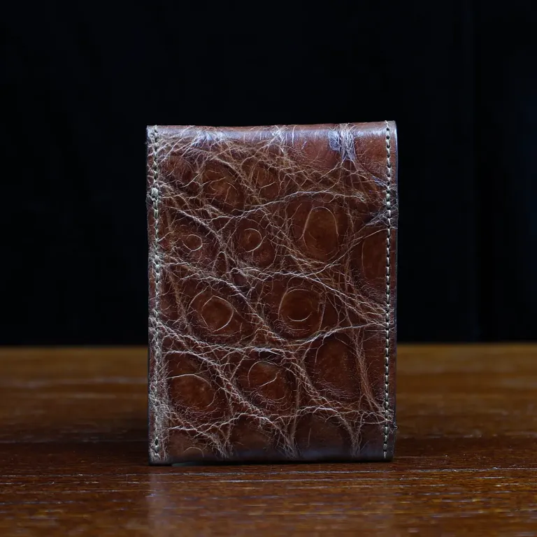 American Alligator front pocket wallet, showing the back - id 003