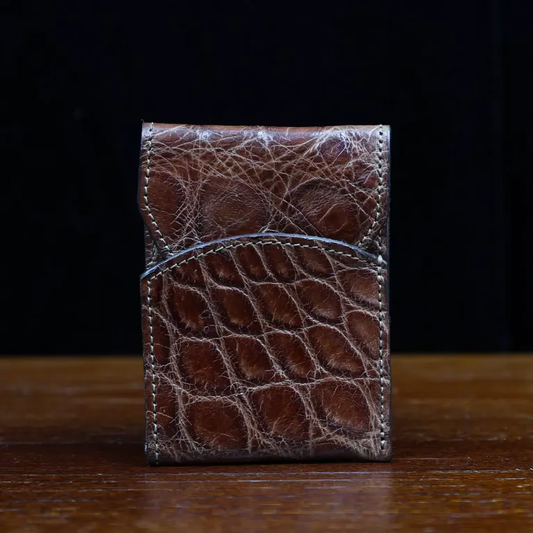 American Alligator front pocket wallet, showing the front - id 003