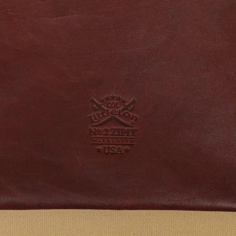 colonel littletons private stock zip it bag with a brand showing the stamp