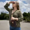 Gadabout crossbody bag on a woman