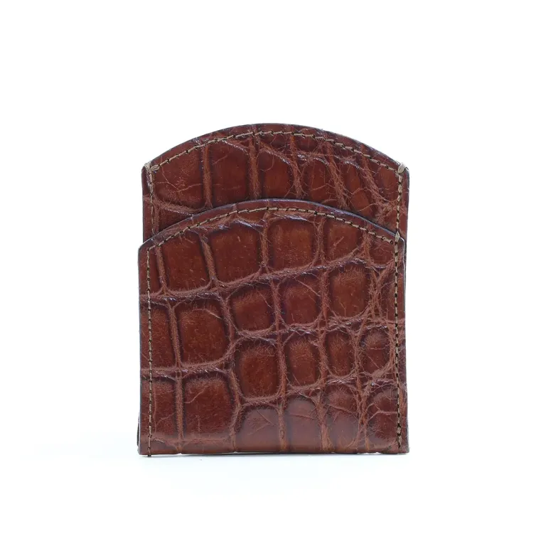 American alligator front pocket wallet - id 002 - front side
