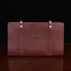 no. 18 legal portfolio in vintage brown steerhide - front