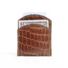 American alligator front pocket wallet - id 002 - front side with cash and card