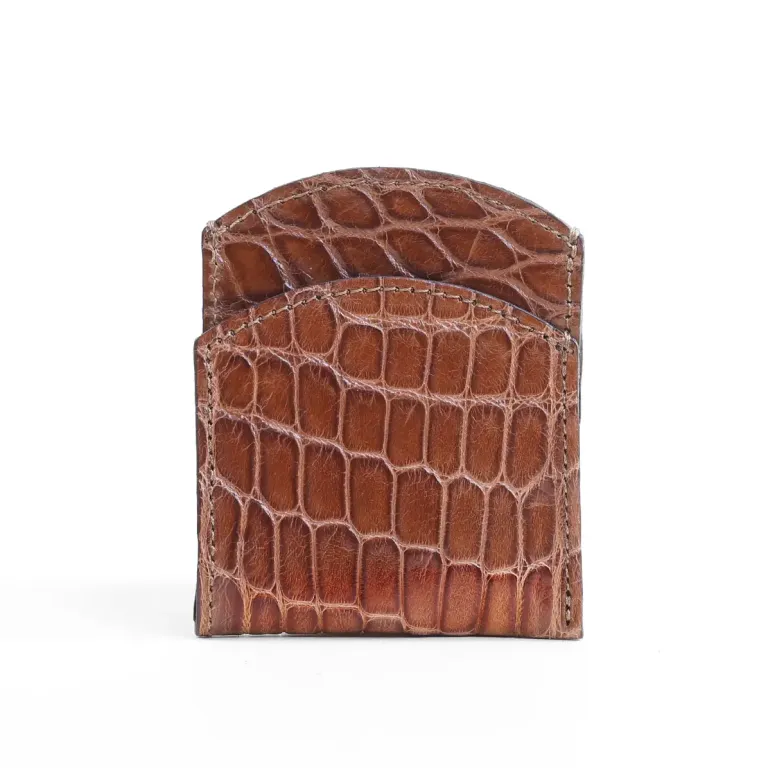 American alligator front pocket wallet - id 002 - front side