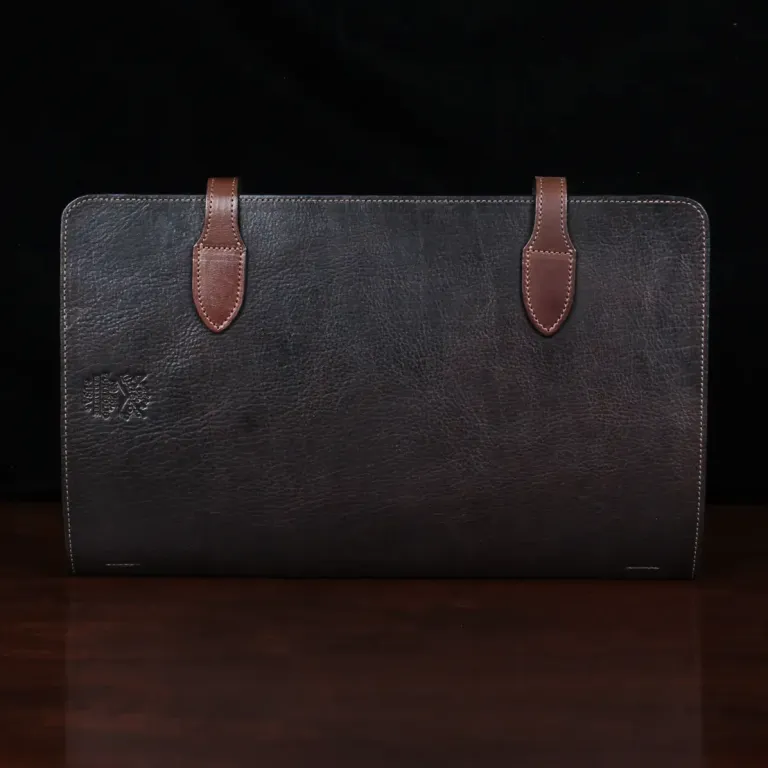 no 28 legal portfolio in tobacco buffalo - back view