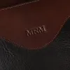 no 28 legal portfolio in tobacco buffalo - front view of initials
